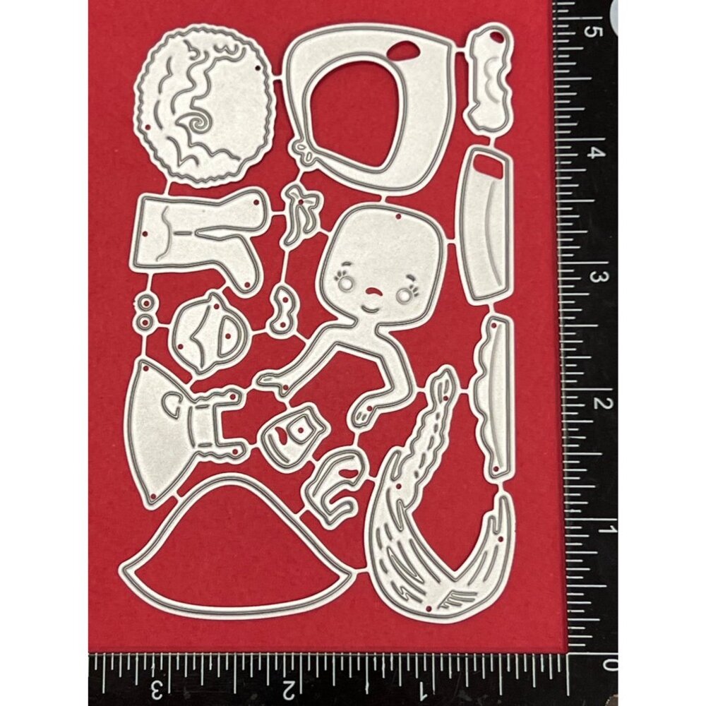 UNBRANDED Little Red Riding Hood Metal Craft Die Set